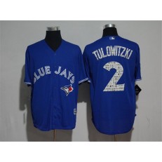 MLB Toronto Blue Jays 2 Troy Tulowitzki Blue 2017 Spring Training Cool Base Men Jersey