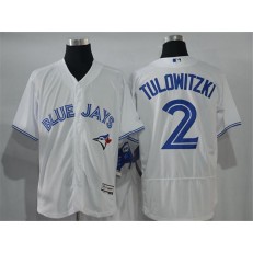 MLB Toronto Blue Jays 2 Troy Tulowitzki White Home 2016 Flexbase Majestic Baseball Men Jersey