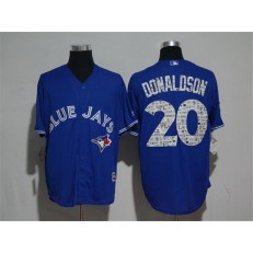 MLB Toronto Blue Jays 20 Josh Donaldson Blue 2017 Spring Training Cool Base Men Jersey