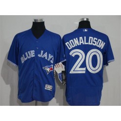 MLB Toronto Blue Jays 20 Josh Donaldson Royal Blue 2016 Flexbase Majestic Baseball Men Jersey