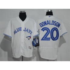 MLB Toronto Blue Jays 20 Josh Donaldson White Home 2016 Flexbase Majestic Baseball Men Jersey