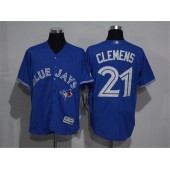 MLB Toronto Blue Jays 21 Roger Clemens Royal Blue 2016 Flexbase Majestic Baseball Men Jersey
