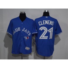 MLB Toronto Blue Jays 21 Roger Clemens Royal Blue 2016 Flexbase Majestic Baseball Men Jersey