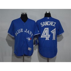 MLB Toronto Blue Jays 41 Aaron Sanchez Royal Blue 2016 Flexbase Majestic Baseball Men Jersey