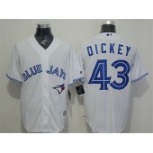 MLB Toronto Blue Jays 43 R.A. Dickey Home White New Cool Base Men Jersey
