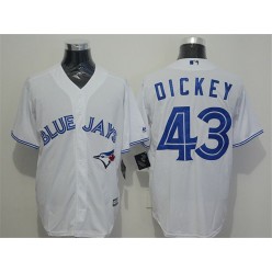 MLB Toronto Blue Jays 43 R.A. Dickey Home White New Cool Base Men Jersey