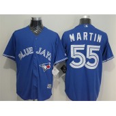 MLB Toronto Blue Jays 55 Russell Martin Blue New Cool Base Jersey