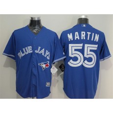 MLB Toronto Blue Jays 55 Russell Martin Blue New Cool Base Jersey