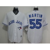 MLB Toronto Blue Jays 55 Russell Martin Home White New Cool Base Men Jersey