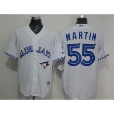 MLB Toronto Blue Jays 55 Russell Martin Home White New Cool Base Men Jersey