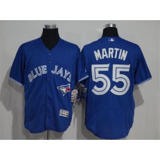 MLB Toronto Blue Jays 55 Russell Martin Royal Blue 2016 Flexbase Majestic Baseball Men Jersey