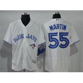 MLB Toronto Blue Jays 55 Russell Martin White Home 2016 Flexbase Majestic Baseball Men Jersey