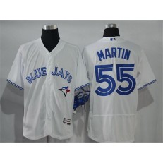 MLB Toronto Blue Jays 55 Russell Martin White Home 2016 Flexbase Majestic Baseball Men Jersey