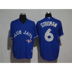 MLB Toronto Blue Jays 6 Marcus Stroman Blue 2017 Spring Training Cool Base Men Jersey