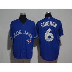 MLB Toronto Blue Jays 6 Marcus Stroman Blue 2017 Spring Training Cool Base Men Jersey