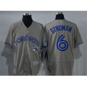 MLB Toronto Blue Jays 6 Marcus Stroman Gray Road 2016 Flexbase Majestic Baseball Men Jersey