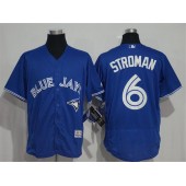 MLB Toronto Blue Jays 6 Marcus Stroman Royal Blue 2016 Flexbase Majestic Baseball Men Jersey
