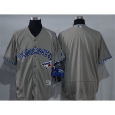 MLB Toronto Blue Jays Blank Gray Road 2016 Flexbase Majestic Baseball Men Jersey