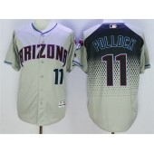 MLB Arizona Diamondbacks 11 A. J. Pollock Retired Gray Capri 2016 Flexbase Majestic Baseball Men Jersey