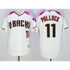 MLB Arizona Diamondbacks 11 A. J. Pollock Retired Home White Brick 2016 Flexbase Majestic Baseball Men Jersey