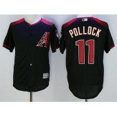 MLB Arizona Diamondbacks 11 A. J. Pollock Retired Road Black Brick 2016 Flexbase Majestic Baseball Men Jersey