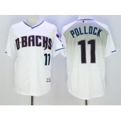 MLB Arizona Diamondbacks 11 A. J. Pollock Retired White Capri 2016 Flexbase Majestic Baseball Men Jersey
