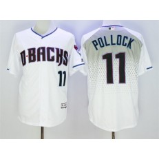 MLB Arizona Diamondbacks 11 A. J. Pollock Retired White Capri 2016 Flexbase Majestic Baseball Men Jersey