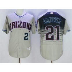 MLB Arizona Diamondbacks 21 Zack Greinke Retired Gray Capri 2016 Flexbase Majestic Baseball Men Jersey