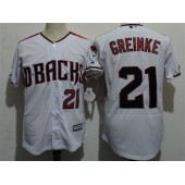 MLB Arizona Diamondbacks 21 Zack Greinke White Brick New Cool Base Men Jersey