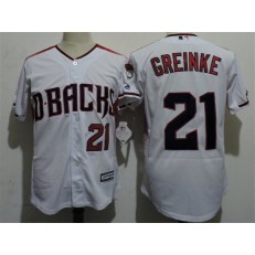 MLB Arizona Diamondbacks 21 Zack Greinke White Brick New Cool Base Men Jersey