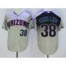 MLB Arizona Diamondbacks 38 Curt Schilling Retired Gray Capri 2016 Flexbase Majestic Baseball Men Jersey