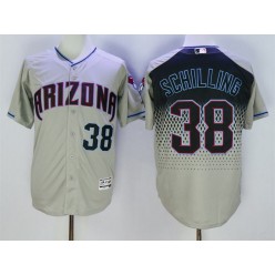 MLB Arizona Diamondbacks 38 Curt Schilling Retired Gray Capri 2016 Flexbase Majestic Baseball Men Jersey