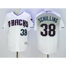 MLB Arizona Diamondbacks 38 Curt Schilling Retired White Capri 2016 Flexbase Majestic Baseball Men Jersey