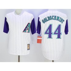 MLB Arizona Diamondbacks 44 Paul Goldschmidt White Majestic Cooperstown Collection Throwback Cool Base Men Jersey
