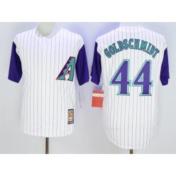 MLB Arizona Diamondbacks 44 Paul Goldschmidt White Majestic Cooperstown Collection Throwback Cool Base Men Jersey