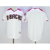 MLB Arizona Diamondbacks Blank Retired Home White Brick 2016 Flexbase Majestic Baseball Men Jersey
