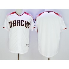 MLB Arizona Diamondbacks Blank Retired Home White Brick 2016 Flexbase Majestic Baseball Men Jersey