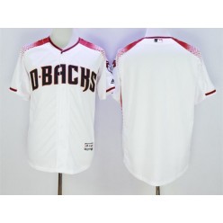MLB Arizona Diamondbacks Blank Retired Home White Brick 2016 Flexbase Majestic Baseball Men Jersey