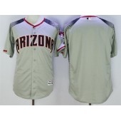 MLB Arizona Diamondbacks Blank Retired Road Gray Brick 2016 Flexbase Majestic Baseball Men Jersey