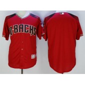 MLB Arizona Diamondbacks Blank Retired Road Red Brick 2016 Flexbase Majestic Baseball Men Jersey