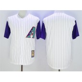 MLB Arizona Diamondbacks Blank White Majestic Cooperstown Collection Throwback Cool Base Men Jersey