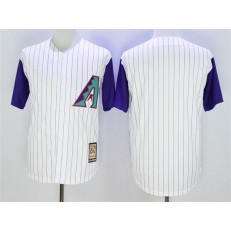 MLB Arizona Diamondbacks Blank White Majestic Cooperstown Collection Throwback Cool Base Men Jersey