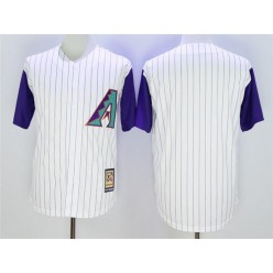 MLB Arizona Diamondbacks Blank White Majestic Cooperstown Collection Throwback Cool Base Men Jersey
