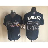 MLB Atlanta Braves 22 Markakis Blue 2016 Cool Base Men Jersey