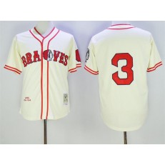 MLB Atlanta Braves 3 Dale Murphy Cream Throwback 2017 Cool Base Men Jersey
