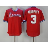 MLB Atlanta Braves 3 Dale Murphy Red 1980 Throwback Cool Base Men Jersey