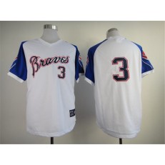 MLB Atlanta Braves 3 Dale Murphy White 1974 Throwback Cool Base Men Jersey