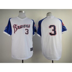 MLB Atlanta Braves 3 Dale Murphy White 1974 Throwback Cool Base Men Jersey