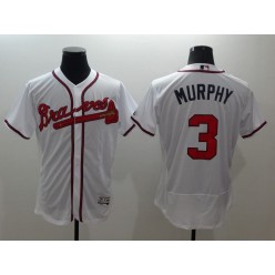 MLB Atlanta Braves 3 Dale Murphy White Home 2016 Flexbase Stitched Baseball Men Jersey