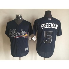 MLB Atlanta Braves 5 Freddie Freeman Blue 2016 Cool Base Men Jersey